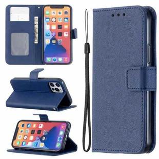 For iPhone 13 mini Longan Texture Horizontal Flip PU Leather Case with Holder & Card Slots & Wallet & Photo Frame (Blue)