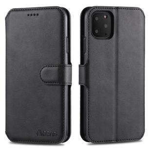 For iPhone 11 Pro Max AZNS Calf Texture Magnetic Horizontal Flip PU Leather Case with Holder & Card Slots & Photo Frame(Black)