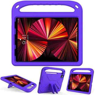 Handle Portable EVA Shockproof Protective Tablet Case with Triangle Holder For iPad Pro 11 2022 / 2021/2020/2018 / iPad Air 2020 / Air 2022 10.9(Purple)