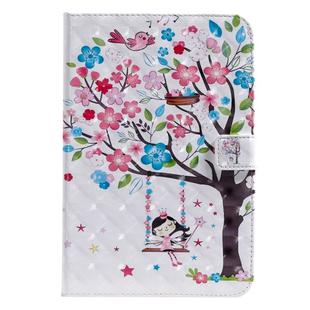 For iPad Mini 2019 & 4 & 3 & 2 & 1 3D Colored Drawing Horizontal Flip Leather Case with Holder & Card Slots & Wallet & Sleep / Wake-up Function(Girl Under The Tree)