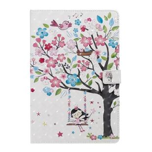 For Galaxy Tab S5e 3D Colored Drawing Horizontal Flip Leather Case with Holder & Card Slots & Wallet & Sleep / Wake-up Function(Girl Under The Tree)
