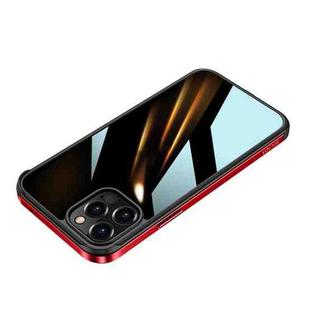For iPhone 12 mini SULADA  Aviation Aluminum Frame Nano Glass TPU Case(Red)