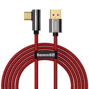Baseus CACS000509 Legend Series 66W USB to USB-C / Type-C Elbow Fast Charging Data Cable, Cable Length:2m(Red)