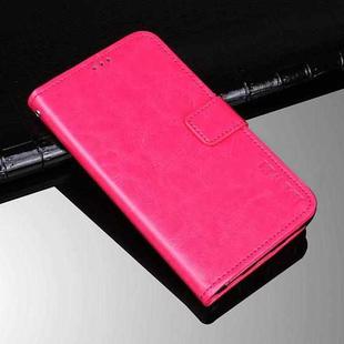 For Blackview A100 idewei Crazy Horse Texture Horizontal Flip Leather Case with Holder & Card Slots & Wallet(Rose Red)