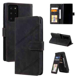 For Samsung Galaxy Note20 Ultra Skin Feel Business Horizontal Flip PU Leather Case with Holder & Multi-Card Slots & Wallet & Lanyard & Photo Frame(Black)