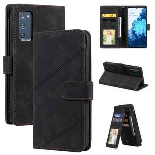 For Samsung Galaxy S20 FE Skin Feel Business Horizontal Flip PU Leather Case with Holder & Multi-Card Slots & Wallet & Lanyard & Photo Frame(Black)