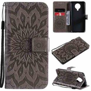 For Nokia 6.3 / G20 / G10 Sun Embossing Pattern Horizontal Flip Leather Case with Card Slot & Holder & Wallet & Lanyard(Grey)