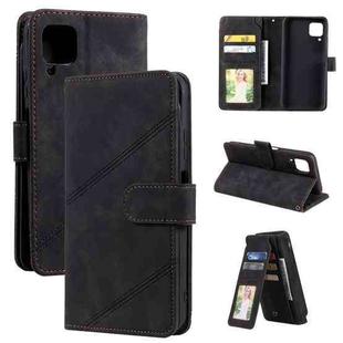 For Huawei P40 Lite Skin Feel Business Horizontal Flip PU Leather Case with Holder & Multi-Card Slots & Wallet & Lanyard & Photo Frame(Black)