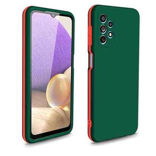 For Samsung Galaxy A32 4G Dual-color 360 Degrees Full Coverage Protective PC + TPU Shockproof Case(Deep Green)