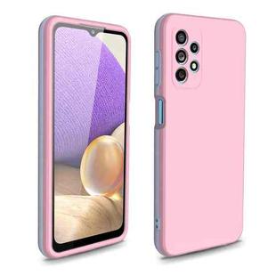 For Samsung Galaxy A21s Dual-color 360 Degrees Full Coverage Protective PC + TPU Shockproof Case(Pink)