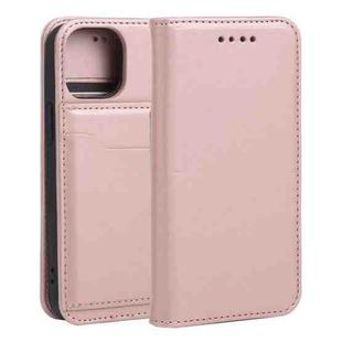 For iPhone 13 Strong Magnetism Shockproof Horizontal Flip Liquid Feel Leather Case with Holder & Card Slots & Wallet mini(Rose Gold)