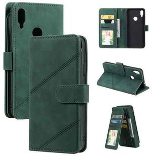 For Xiaomi Redmi Note 7 Skin Feel Business Horizontal Flip PU Leather Case with Holder & Multi-Card Slots & Wallet & Lanyard & Photo Frame(Green)