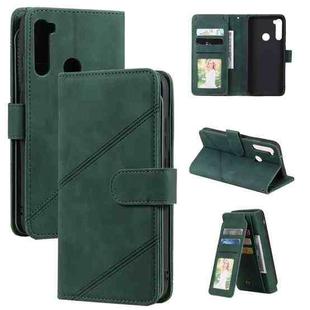 For Xiaomi Redmi Note 8 Skin Feel Business Horizontal Flip PU Leather Case with Holder & Multi-Card Slots & Wallet & Lanyard & Photo Frame(Green)