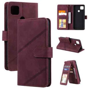 For Xiaomi Redmi 9C Skin Feel Business Horizontal Flip PU Leather Case with Holder & Multi-Card Slots & Wallet & Lanyard & Photo Frame(Red)