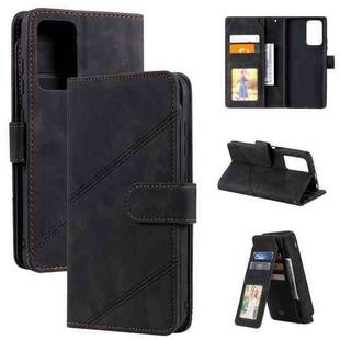 For Xiaomi Redmi Note 10 Pro Skin Feel Business Horizontal Flip PU Leather Case with Holder & Multi-Card Slots & Wallet & Lanyard & Photo Frame(Black)