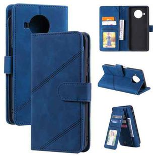 For Xiaomi Mi 10T Lite 5G Skin Feel Business Horizontal Flip PU Leather Case with Holder & Multi-Card Slots & Wallet & Lanyard & Photo Frame(Blue)