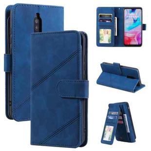 For Xiaomi Redmi 8 Skin Feel Business Horizontal Flip PU Leather Case with Holder & Multi-Card Slots & Wallet & Lanyard & Photo Frame(Blue)