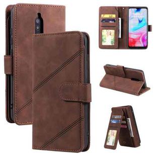For Xiaomi Redmi 8 Skin Feel Business Horizontal Flip PU Leather Case with Holder & Multi-Card Slots & Wallet & Lanyard & Photo Frame(Brown)