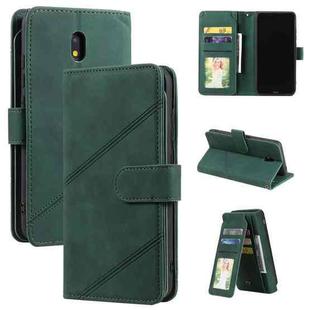 For Xiaomi Redmi 8A Skin Feel Business Horizontal Flip PU Leather Case with Holder & Multi-Card Slots & Wallet & Lanyard & Photo Frame(Green)