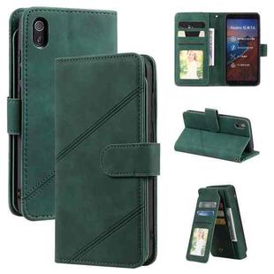 For Xiaomi Redmi 7A Skin Feel Business Horizontal Flip PU Leather Case with Holder & Multi-Card Slots & Wallet & Lanyard & Photo Frame(Green)