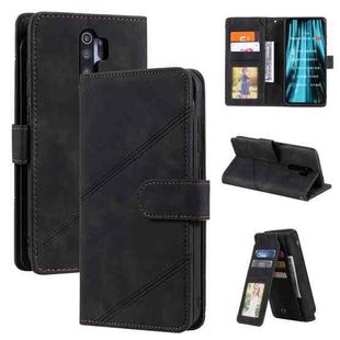 For Xiaomi Redmi Note 8 Pro Skin Feel Business Horizontal Flip PU Leather Case with Holder & Multi-Card Slots & Wallet & Lanyard & Photo Frame(Black)