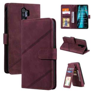 For Xiaomi Redmi Note 8 Pro Skin Feel Business Horizontal Flip PU Leather Case with Holder & Multi-Card Slots & Wallet & Lanyard & Photo Frame(Red)