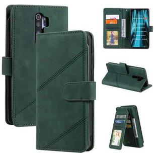 For Xiaomi Redmi Note 8 Pro Skin Feel Business Horizontal Flip PU Leather Case with Holder & Multi-Card Slots & Wallet & Lanyard & Photo Frame(Green)