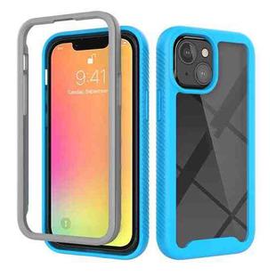 For iPhone 13 mini Starry Sky Solid Color Series Shockproof PC + TPU Protective Case (Light Blue)