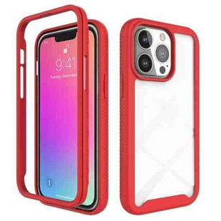 For iPhone 13 Pro Starry Sky Solid Color Series Shockproof PC + TPU Protective Case (Red)
