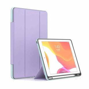 Mutural ZHIYA Series PC + TPU Horizontal Flip Leather Case with Holder & Pen Slot & Sleep / Wake-up Function For iPad Air 2022 / 2020 10.9(Purple)