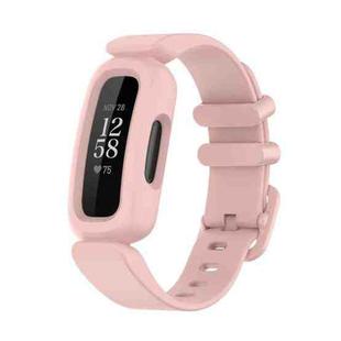 For Fitbit Ace 3 Silicone Integrated Watch Band(Light Pink)