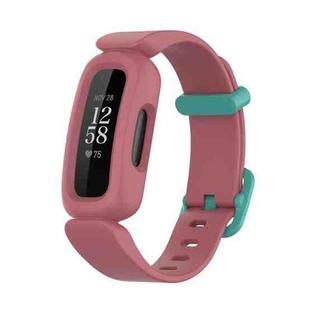 For Fitbit Ace 3 Silicone Integrated Watch Band(Watermelon Red Green Buckle)