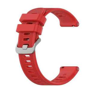 For Garmin Forerunner 158 / 55 Twill Silicone Watch Band(Red)