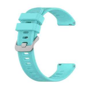 For Garmin Forerunner 158 / 55 Twill Silicone Watch Band(Lake Blue)