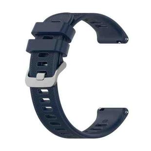 For Garmin Forerunner 158 / 55 Twill Silicone Watch Band(Midnight Blue)