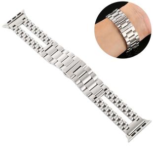 For Apple Watch Series 7 41mm / 6 & SE & 5 & 4 40mm / 3 & 2 & 1 38mm Stainless Steel Watch Band(Silver)