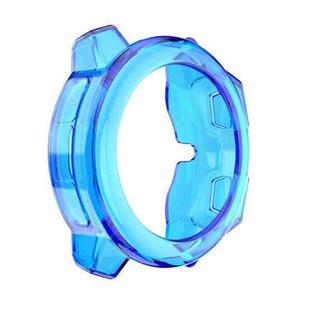 For Garmin Instinct TPU Half-pack Candy Color Protective Case(Transparent Blue)