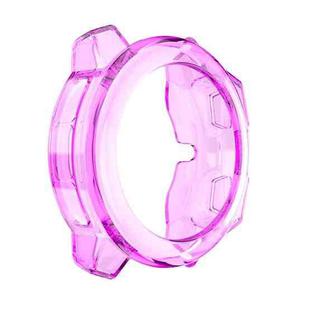 For Garmin Instinct TPU Half-pack Candy Color Protective Case(Transparent Purple)