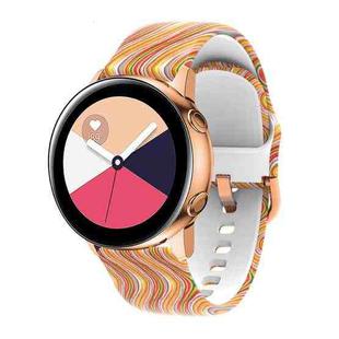 For Samsung Galaxy Watch 42mm Silicone Printing Watch Band(Dynamic Wave)