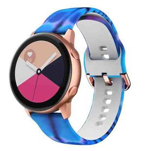 For Samsung Galaxy Watch 42mm Silicone Printing Watch Band(Aurora)