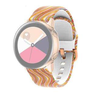 For Samsung Galaxy Watch 46mm Silicone Printing Watch Band(Dynamic Wave)