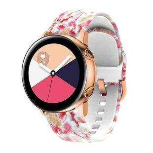 For Samsung Galaxy Watch 46mm Silicone Printing Watch Band(Pink Dandelion)