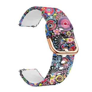For Xiaomi Haylou LS01 Silicone Printing Watch Band(Colorful Jellyfish)