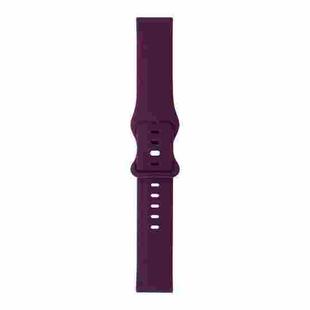 For Samsung Galaxy Watch 3 41mm 8-buckle Silicone Watch Band(Dark Purple)