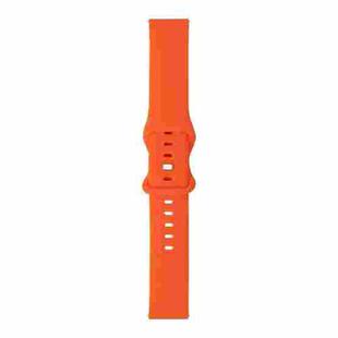 For Samsung Galaxy Watch 3 41mm 8-buckle Silicone Watch Band(Orange)