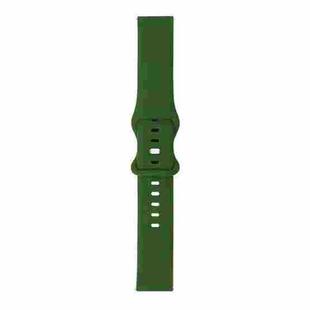 For Samsung Galaxy Watch 3 41mm 8-buckle Silicone Watch Band(Army Green)