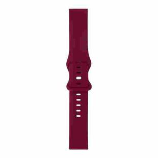 For Samsung Galaxy Watch 3 45mm 8-buckle Silicone Watch Band(Wine Red)