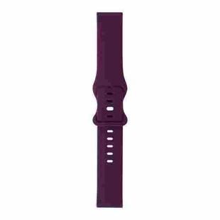 For Samsung Galaxy Watch 46mm 8-buckle Silicone Watch Band(Dark Purple)