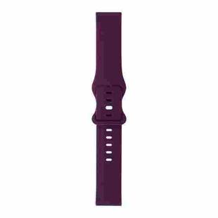 For Samsung Galaxy Watch Active / Active 2 40mm / Active 2 44mm 8-buckle Silicone Watch Band(Dark Purple)