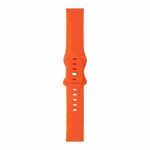 For Samsung Galaxy Watch Active / Active 2 40mm / Active 2 44mm 8-buckle Silicone Watch Band(Orange)